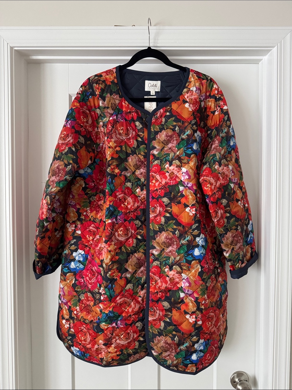 Oasis Floral Quilted Jacket – Red Multi NWT
